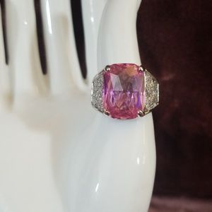 Bella Luce pink & white diamond ring size 7